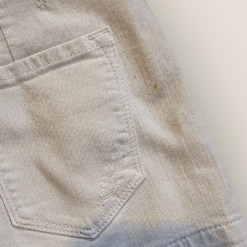 J Brand | Leila Mid Rise White Denim Pencil Skirt | Size 26 - Picture 6 of 11